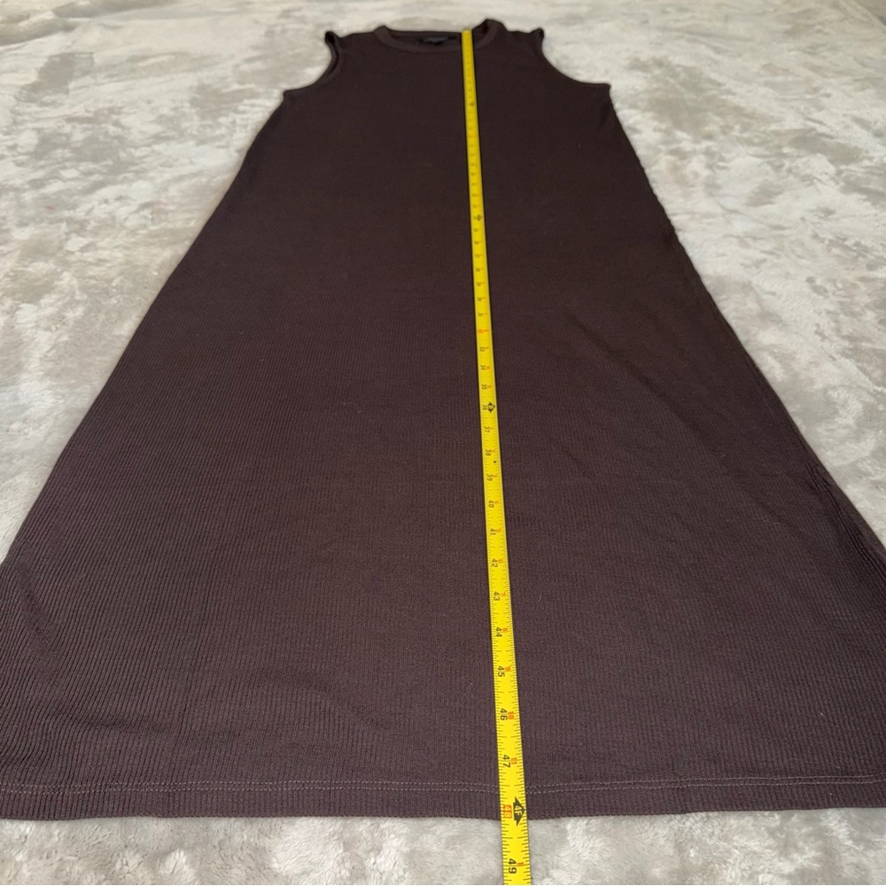 Unbound Merino Women's Rib Knit Merino Sleeveless Dress Size Small In Espresso - Picture 9 of 9